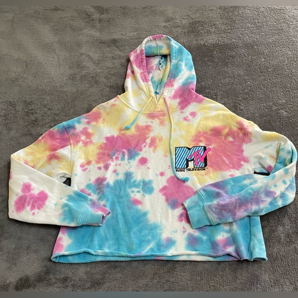 MTV Sweaters - MTV Tie Dye Crop Top Sweater